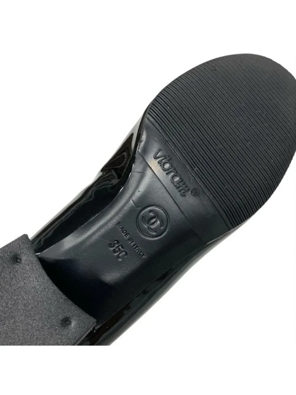 Chanel Boots Short Shoes Patent Fabric Black Silver Coco Mark Lame Sock - Picture 8 of 10